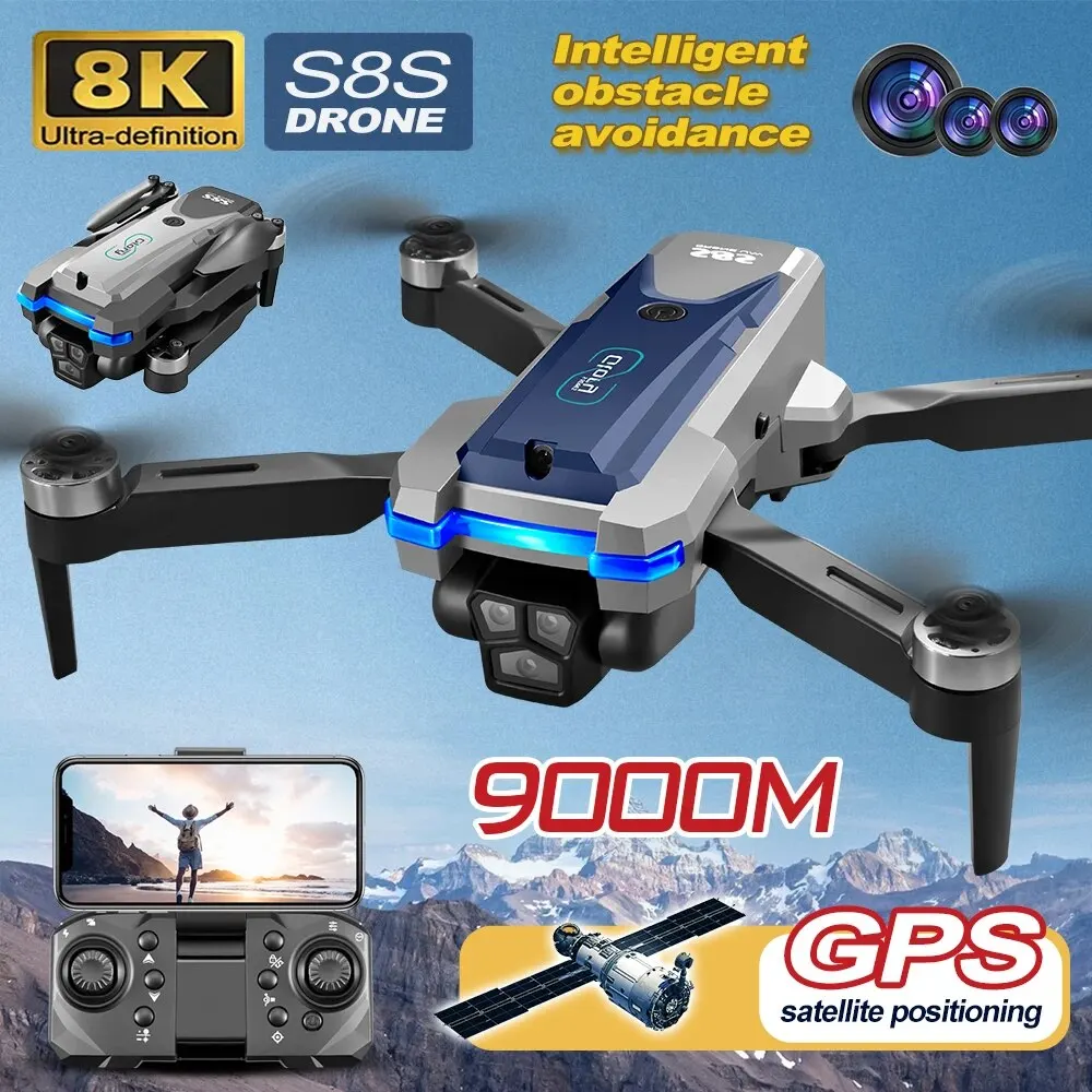 Dron plegable S8S con GPS, 5G, - Rc Helicopter Electric reseña y precio